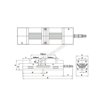 Тиски двухместные прецизионные TLD-60G/HV KS09020 фото