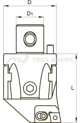 Блок расточной, чистовой 90° с резцовыми вставками ЗСТ 90 402 N, под пластинку CN☐☐ 1204☐☐L. Pinzbohr, A 50090 402 N. фото