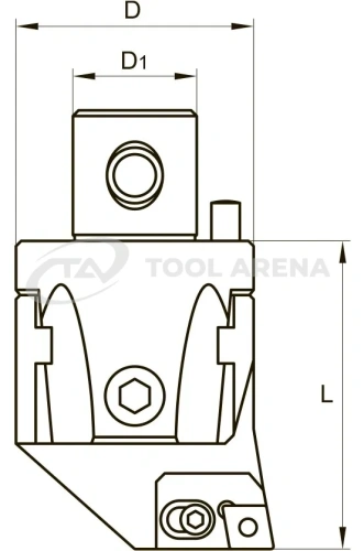 Блок расточной, чистовой 90° с резцовыми вставками ЗСТ 90 402 N, под пластинку CN☐☐ 1204☐☐L. Pinzbohr, A 50090 402 N. фото