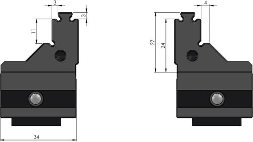 Зажимные губки Makro-Grip FS 77 46 мм с рифлением фото