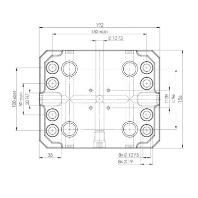 Quick•Point® 96, Single Plate
      
                
                  
            192 x 156 x 27 mm, with bores 150 x 100 / 50 mm and clamping edge
      


                


                Item No. 45400 фото