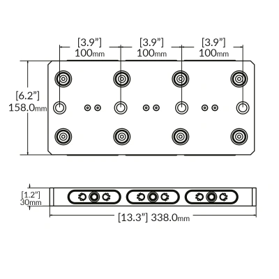 Многопозиционная плита нулевой точки RockLock 96 мм 158 мм x 338 мм x 30 мм 96mm 158mm 338mm 30mm фото