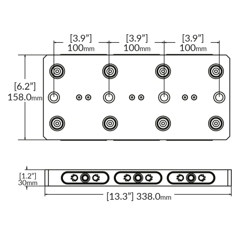 Многопозиционная плита нулевой точки RockLock 96 мм 158 мм x 338 мм x 30 мм 96mm 158mm 338mm 30mm фото