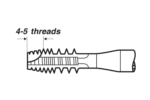 V-37930 Метчик машинный M4 x 0.7 DIN 371, HSS-E без покрытия, форма B-AZ, VÖLKEL фото