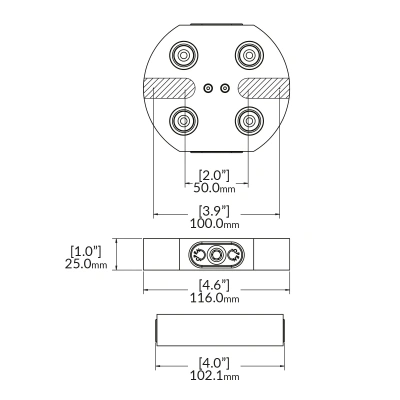 Плита нулевой точки RockLock 52mm Ø116mm x 25mm фото