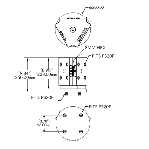 Зажимная колонна RockLock™ 96mm RL96A-T31 фото
