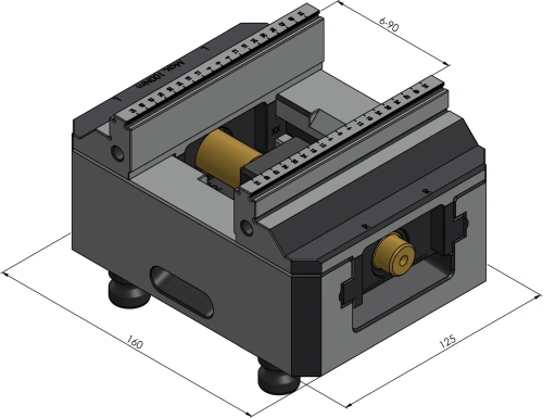 Тиски 5-осевые Makro-Grip 125 FS ширина 125 мм фото
