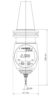 3d щуп Digital (цифровой) HAIMER с оправкой SK40, 80.464.40.FHN | Toolarena