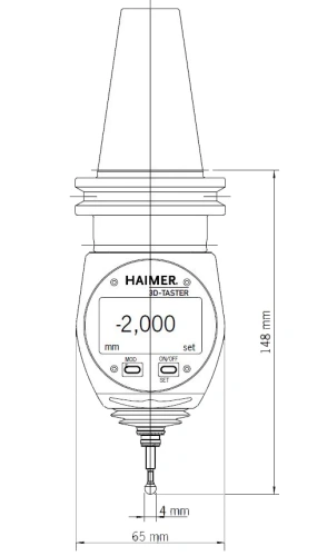 3d щуп Digital (цифровой) HAIMER с оправкой SK40, 80.464.40.FHN | Toolarena