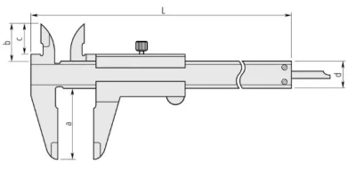 530-118 Штангенциркуль нониусный 0-200х0.02