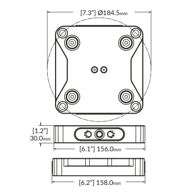 Базовая плита нулевой точки RockLock 96mm 156mm x 158mm x 30mm фото