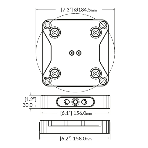 Базовая плита нулевой точки RockLock 96mm 156mm x 158mm x 30mm фото