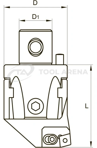 Блок расточной, чистовой 75° с резцовыми вставками 3CT 75 402 N, под пластинку CN☐☐ 1204☐☐R. Pinzbohr, A 30075 402 N. фото