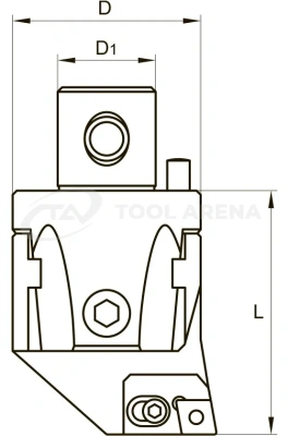 Блок расточной, чистовой 90° с резцовыми вставками 3CT 90 402 N, под пластинку CN☐☐ 1204☐☐L. Pinzbohr, A 10090 402 N. фото