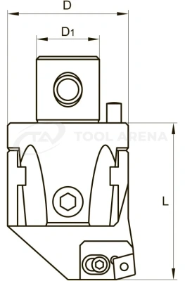 Блок расточной, чистовой 75° с резцовыми вставками 3CT 75 402 N, под пластинку CN☐☐ 1204☐☐R. Pinzbohr, A 10075 402 N. фото