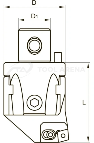 Блок расточной, чистовой 75° с резцовыми вставками 3CT 75 402 N, под пластинку CN☐☐ 1204☐☐R. Pinzbohr, A 10075 402 N. фото