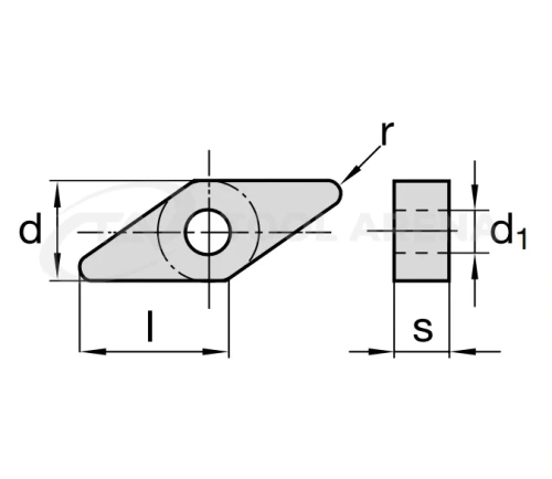 DNMG150604-PF NC3015 Пластина сменная твердосплавная NICHE