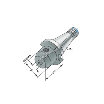 301.04.10 Оправка для концевых фрез (Weldon) ISO30 - 10- 40,  DIN 2080, форма AD, Kemmler фото