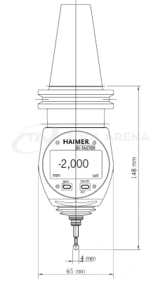 3d щуп Digital (цифровой) HAIMER с оправкой BT40, 80.465.40.FHN | Toolarena