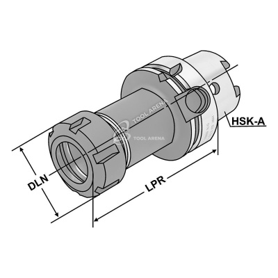 Патрон цанговый HSK40-1/10-80 ER16 DIN69893 Форма A  A40.02.10 фото