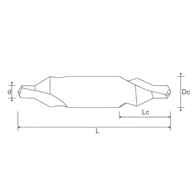 10.5510.1250 Сверло из быстрорежущей стали центрирующее D12,5 BRIGHT Helion