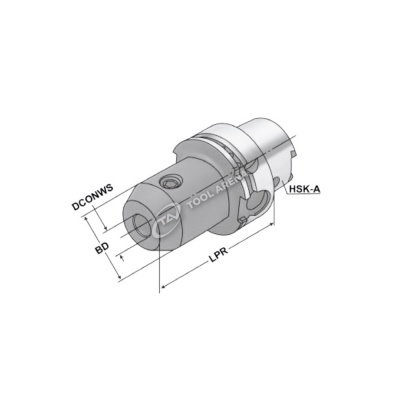 A100.04.10 Оправка для концевых фрез (Weldon) HSK100 - 10- 80,  DIN 69893, форма A, Kemmler фото