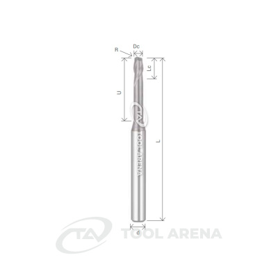 H-SEM2030X-r0,2-U15 Фреза твердосплавная D3R0.2x5x80x6xZ2 ALTIN-NANO ARRALBE фото