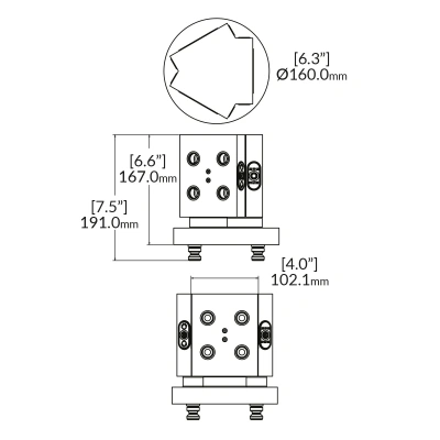 Трехсторонняя зажимная колонна RockLock™ 52mm RL52A-T31 3-face фото