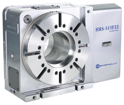 4-я ось, программно управляемый поворотный стол с большим отверстием и гидравлическим зажимом HRS-515F22