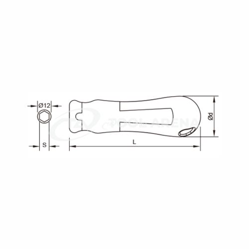 0-TPK-H02-B Sloky Slim-Fit рукоятка