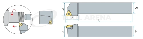 SER2525M16 Державка токарная резьбовая NICHE