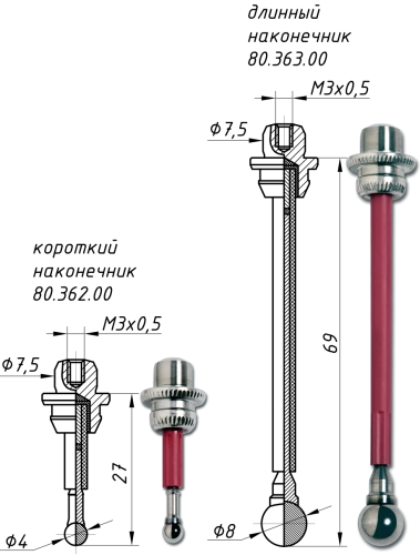 3d щуп Zero Master HAIMER с короткой оправкой HSK-A32, 80.963.A32 | Toolarena