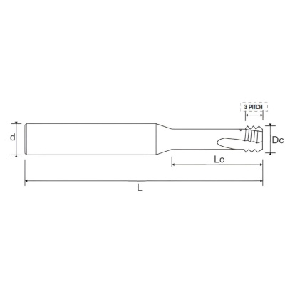 4990M12175 Микротвердосплавная резьбофреза R10º 2XD D9 M12 RACER Helion фото