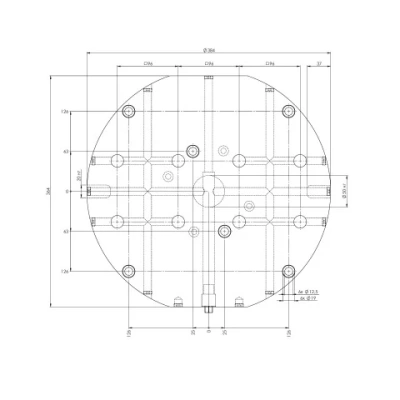 Quick•Point® 96, Grid Plate
      
                
                  
            2-fold, round, ø 384 x 27 mm, with mounting bores for 63 mm slot distance
      


                


                Item No. 45963 фото