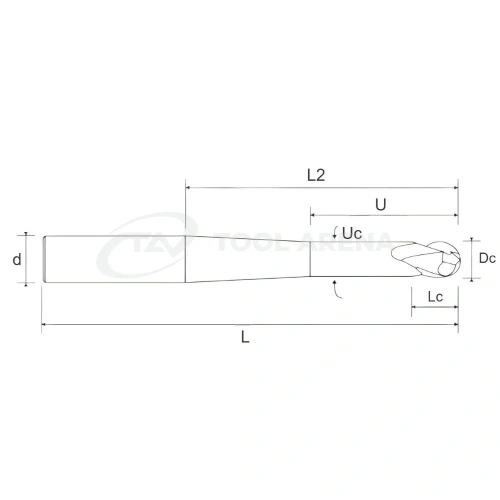 82.6228.0150 Фреза твердосплавная сферическая D1,5x2,3x120x6xZ2 RACER PLUS Helion фото
