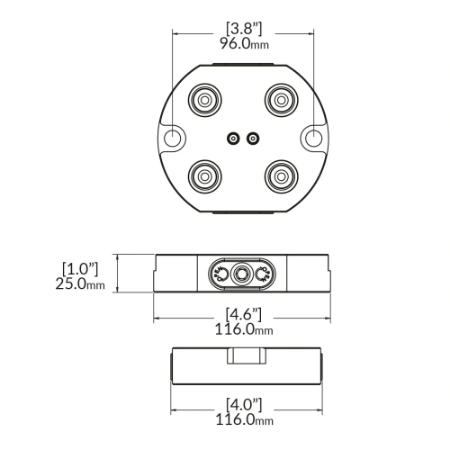 Базовая плита нулевой точки RockLock 52mm Ø116mm x 25mm фото
