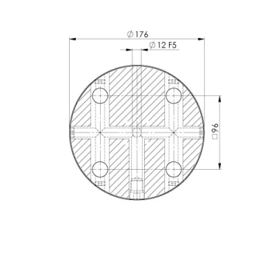 Круглая плита Quick•Point® 96 ø 176 x 27 mm без монтажных отверстий 45801 фото