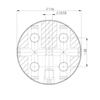 Круглая плита Quick•Point® 52 ø 116 x 27 мм без монтажных отверстий 45751 фото