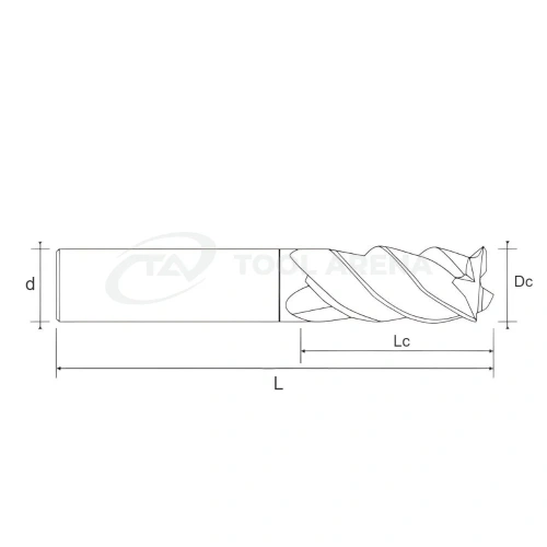 92.6403.0100 Фреза твердосплавная с плоским торцем D1x1,5x40x6xZ4 DEEP BLUE Helion фото