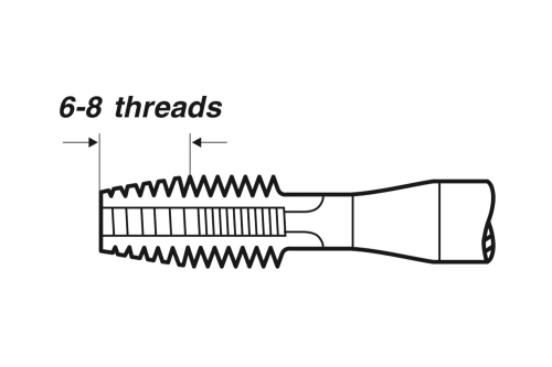 V-37334 Метчик машинный M5 x 0.8 DIN 371, HSS-E без покрытия, форма A, VÖLKEL фото