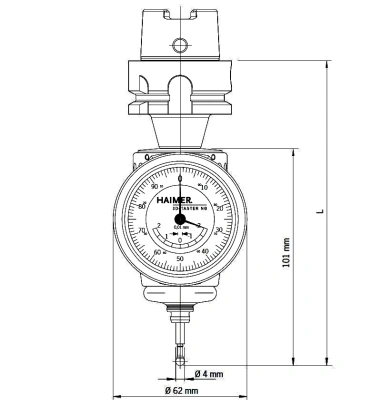 3d щуп NG HAIMER с короткой оправкой HSK-A50, 80.363.A50NG | Toolarena